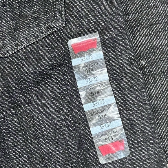 NWT Levi’s 33W 32L 514 Straight Fit Dark Wash Raw Denim Premium Jeans - Picture 7 of 7